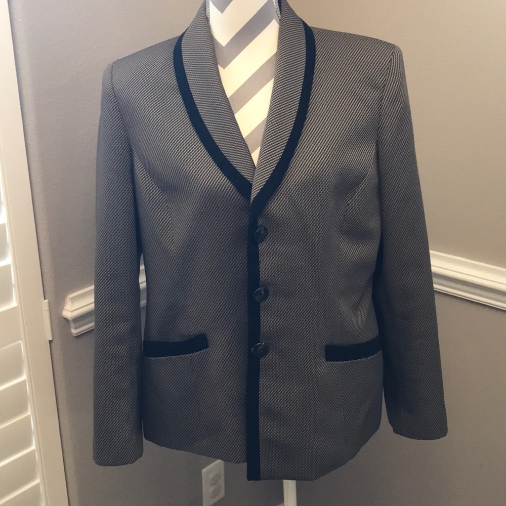Gold and black tweed blazer